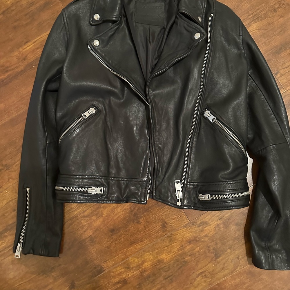 All Saints Leather Moto Jacket